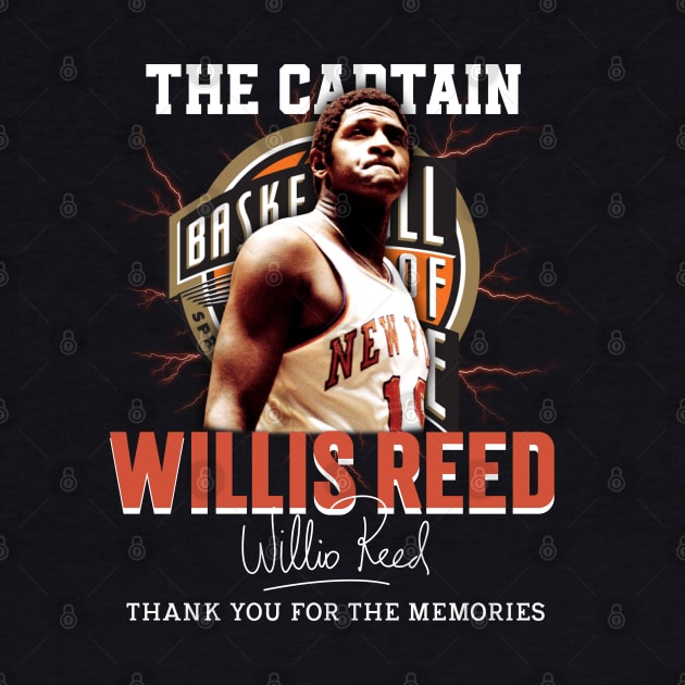 Willis Reed The Captain Basketball Legend Signature Vintage Retro 80s 90s Bootleg Rap Style by CarDE